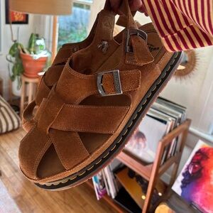 Dr. Martens Tan Suede Sandals